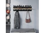Decortie Appendiabiti Da Parete Welcome, Appendiabiti A Gancio, Appendiabiti A Stelo, Rovere