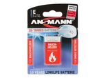 Ansmann 5021023-01 1 Blocco Al Litio 9V Specifico Per Rilevatori Di Fumo(T)