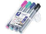 Staedtler 356 WP4-1 Staedtler Marcatore Per Lavagna A Fogli Mobili Lumocolor 356, Confezione Da 4 Pz