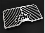Copriradiatore Zieger Compatibile Con Kawasaki Z 750 S Design Logo Argento