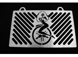 Zieger Copriradiatore Compatibile Con Yamaha MT-03 Bj 2006-14 Pinup Argento