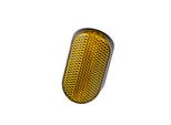 Riflettore Adesivo Per Forcella "Curved Shorty"" Giallo - Omologato E E Autoadesivo - Per Forcella 38-40 Mm"
