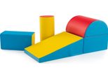 Costway 5 Tlg. Blocchi Da Costruzione In Schiuma, Blocchi Da Costruzione Giganti Per Giocare E Arrampicarsi, Blocchi Da Costruzione In Schiuma Morbida, Grandi Blocchi Da Costruzione Multicolore, Blocchi Da Costruzione Per Bambini E Neonati (Blu + Rosso)