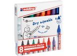 Edding 360-8-S2999 Pennarello Per Lavagne - Ricaricabile, 1,5 - 3 Mm, Set Di 8 Assortiti