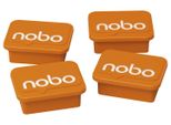 Nobo Haftmagnet Orange, 4 StüCk Magnete Per Lavagna Bianca