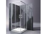 Sonni Cabina Doccia Angolare 90X80Cm Porta Scorrevole Angolare 185Cm Doppia Porta Doccia Esg Vetro Doccia