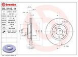 2X Brembo 09.3149.14 Disco Freno Asse Anteriore