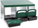 Fudajo Nido Triplo Per Galline Con Vassoio Di Raccolta 81 X 52 X 48 Cm, Cassetta Di Deposizione Per Galline, Nido Per Galline Con Fori Di Ventilazione Per La Circolazione Dell'aria, Nido A Rotolo In Plastica Per Il Montaggio A Parete