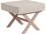 Sgabello Homcom, Panca Imbottita Effetto Lino, Poggiapiedi Con Seduta Imbottita, Tappetino Antiscivolo, Poggiapiedi Pouf In Legno, Per Soggiorno, Camera Da Letto, Beige