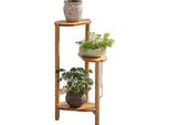 Supporto Per Piante In Bambù A 3 Livelli, Struttura Robusta, Design Salvaspazio, Legno Naturale