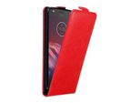 Custodia Cadorabo Per Motorola Moto Z2 Cover Protettiva In Rosso Custodia Flip Per Telefono Cellulare Custodia Cover