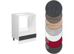 Vicco Mobile Per Forno Da Incasso R-Line, 60 Cm Pt Rovere, Calcestruzzo Nero/Bianco
