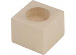 Portacandele 4X6 Cm Rettangolare In Legno Di Faggio 1 Pezzo