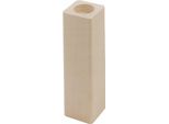 Portacandele Piccolo 20X6 Cm Rettangolare Con Angoli Arrotondati In Legno Di Faggio 1 Pezzo