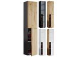 Vcm Holz Badezimmerschrank BadmöBel Wandregal Badezimmer Badschrank Hochschrank MaßE Ca. H. 150 X B. 33 X T. 22 Cm - Lendas