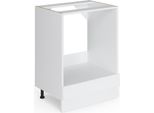 Vicco Mobile Per Forno Da Incasso R-Line, 60 Cm , Pt Antracite, Bianco Lucido/Bianco