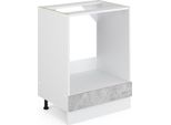 Vicco Mobile Per Forno Da Incasso R-Line, 60 Cm , Pt Antracite, Calcestruzzo/Bianco
