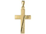KreuzanhäNger Jobo "AnhäNger Kreuz", Gold (Gelbgold 333), SchmuckanhäNger, Damen, Gelbgold 333, 333 Gold