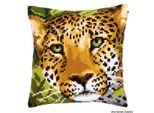 Cuscino A Punto Croce Vervaco "Leopard"", Ricamo Disegnato"