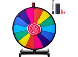 Costway 24" Ruota Della Fortuna Giocattolo A Colori Per Giochi Di Lotteria Giochi Di Parole (φ60Cm)"