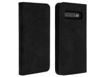 Avizar, Flip Cover Portafoglio, Custodia Flip In Ecopelle Per Samsung Galaxy S10, Nero