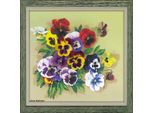 Kit Per Ricamo A Punto Raso Riolis "Pansy"", Schema Di Ricamo Pre-Disegnato"