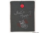 Modello Fuori Produzione Confezione Da Ricamo Vervaco I Pad Cover "What's Happ?"", Immagine Da Ricamo Pre-Disegnata"