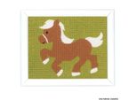 Kit Ricamo Vervaco "Pony Marrone"", Disegno Di Ricamo Disegnato"