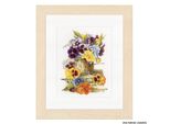 Lanarte Set Punto Croce "Pansy Counting Fabric"", Schema Di Conteggio"