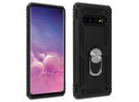 Avizar, Custodia Ibrida Per Cellulare Con Supporto Ad Anello Per Samsung Galaxy S10, Nero