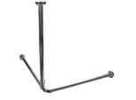 Supporto A Soffitto Per Binario Per Tenda Doccia Alu Argento Lucido 55 Cm