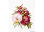 Luca-S Set Per Punto Croce "Bouquet Di Peonie"", Schema Contato, 20X26,5Cm"