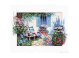 Luca-S Set Per Punto Croce "Giardino Fiorito"", Schema Contato, 42X28Cm"