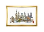 Thea Gouverneur Kit Punto Croce "Londen Evenweave"", 79X50Cm"