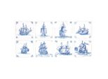 Thea Gouverneur Kit Punto Croce "Antiche Piastrelle Olandesi Delft Blue Aida"", 61X31Cm"