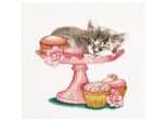 Thea Gouverneur Kit Punto Croce "Dolce Come Lo Zucchero Aida"", 31X30Cm"