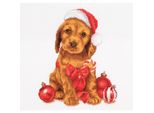 Thea Gouverneur Kit Punto Croce "Cucciolo Di Natale Aida"", 31X30Cm"