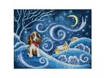 Rto Set Punto Croce "Valzer Della Neve Della Tempesta Di Neve"" M704, Motivo Di Conteggio, 31X23,5 Cm"