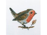 Rto Set Punto Croce "Robin"" H222, Schema Di Conteggio, 10X10 Cm"