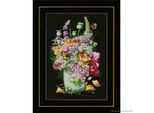 Lanarte Set Punto Croce "Colourful Bouquet Of Flowers"", Schema Di Conteggio"