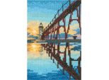Rto Set Punto Croce "Bridge To Manistee North Pierhead Lighthouse"" C304, Schema Di Conteggio, 9X13,5 Cm"