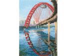 Rto Set Punto Croce "Ponte Pittoresco"" C310, Modello Di Conteggio, 9X13,5 Cm"