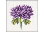 Rto Set Punto Croce "Crisantemi"" H166, Schema Di Conteggio, 10X10 Cm"