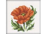 Rto Set Punto Croce "Poppy"" H167, Schema Di Conteggio, 10X10 Cm"