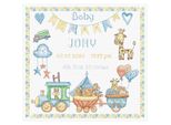 Set Per Punto Croce Letistitch "Per La Nascita Di Un Bambino"; Schema Contato, 27X25Cm
