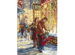 Set Per Punto Croce Letistitch "Aspettativa Di Natale"; Schema Contato, 37X27Cm