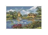 Set Punto Croce Panna "Motivo Olandese"" 36X24Cm, Motivo A Contare"