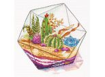 Set Punto Croce Panna "Florarium"" 20X20,5Cm, Motivo Di Conteggio"
