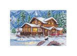 Set Punto Croce Panna "Bergchalet"" 41X28Cm, Schema Di Conteggio"