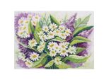 Set Punto Croce Panna "Fiori Di Campo"" 30,5X21,5Cm, Motivo A Contare"